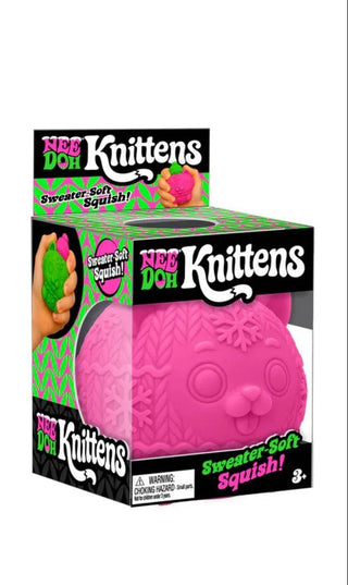 NeeDoh Squishmas Knittens
Two boxes of Nee Doh Knittens toys, one green and one pink, on a white background.