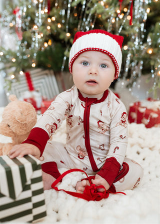 In My Jammers Bear-y Merry Zipper Romper