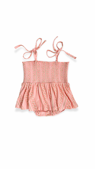 In My Jammers Victoria Smocked Bubble Romper