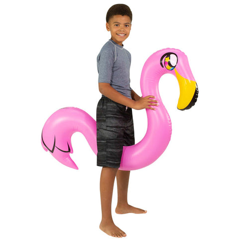 PoolCandy Inflatable Pool Tube Ride-On Super Noodle - Flamingo