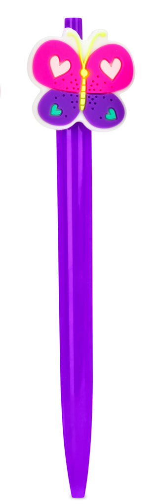 Iscream Animal Icon Pen Purple Butterfly