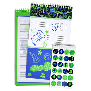 Iscream Corey Paige Gamer Seal journal with colorful cover and gaming-themed design, featuring a playful, fun stationery style.