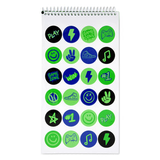 Iscream Corey Paige Gamer Seal and Send stationery journal featuring colorful gaming-themed illustrations and playful design.