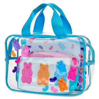 Iscream, Iscream Jelly Bears Cosmetic Bag Trio - Basically Bows & Bowties