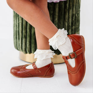 Little Stocking Co Lace Bobby Socks - Ivory