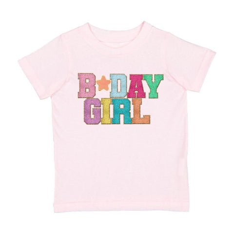 Sweet Wink, Sweet Wink Birthday Girl Patch S/S Tee - Ballet Pink - Basically Bows & Bowties