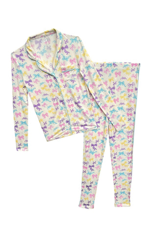 KatieJ NYC Maia Lounge Set - Pastel Bows: Tween
