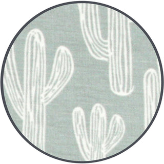 Lou Lou and Company - Knox
Circular rug with white cactus pattern on a light gray background