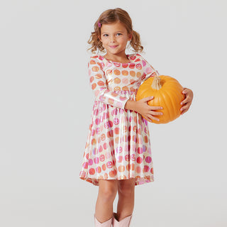 Pink Chicken Girls Lame Steph Dress - Pumpkins