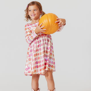 Pink Chicken Girls Lame Steph Dress - Pumpkins