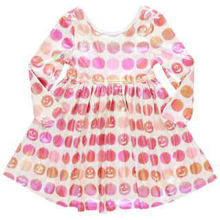 Pink Chicken Girls Lame Steph Dress - Pumpkins