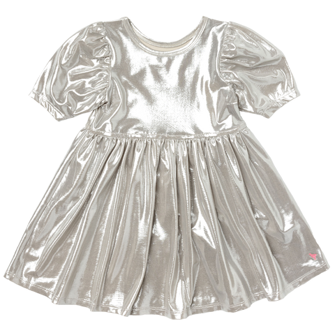 Pink Chicken Girls Lame Laurie Dress - Champagne, Pink Chicken, Big Girls Clothing, cf-size-6y, cf-size-7y, cf-size-8y, cf-type-dress, cf-vendor-pink-chicken, Champagne, Dress, Dress for Girl