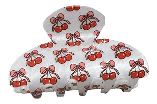 Lil Darlings Cherry Bow Hair Clip