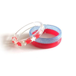 Lilies & Roses 3pc Bangle Set - Stars 4th of July, Lilies & Roses, 4th of July, Bracelet, Bracelet Set, Bracelets, Lilies & Rose, Lilies & Rose 3pc Bangle Set, Lilies & Roses 3pc Bangle Set, 