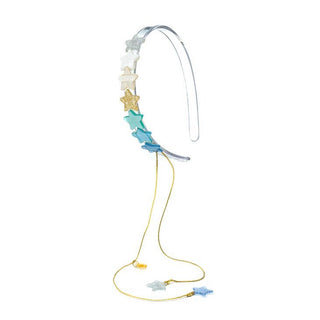 Lilies & Roses Charm Headband - Pearlized Blue Stars, Lilies & Roses, Acrylic Headband, Acryliic, cf-type-headband, cf-vendor-lilies-&-roses, Lilie & Roses, Lilies and Roses, Lillie & Roses, 