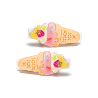 Lilies & Roses Melting Ice Cream Pastel Colors Alligator Clip Set, Lilies & Roses, cf-type-hair-claws-&-clips, cf-vendor-lilies-&-roses, Clip Set, Clippie, Clippie Set, Hair Clips, ice cream,