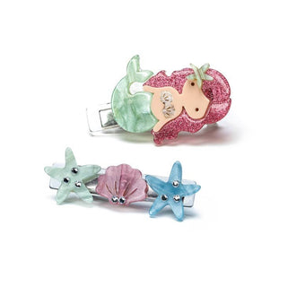 Lilies & Roses Mermaid Light Green Pearlized Alligator Clip Set, Lilies & Roses, Acryliic, cf-type-clip-set, cf-vendor-lilies-&-roses, Lilie & Roses, Lilies and Roses, Lillie & Roses, Lillie 