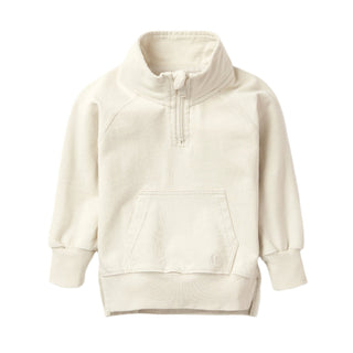 Little Bipsy Quarter Zip Pullover - Almond Wash