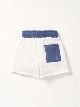 Little Bipsy USA Raw Edge Sweatshort - Heather Grey