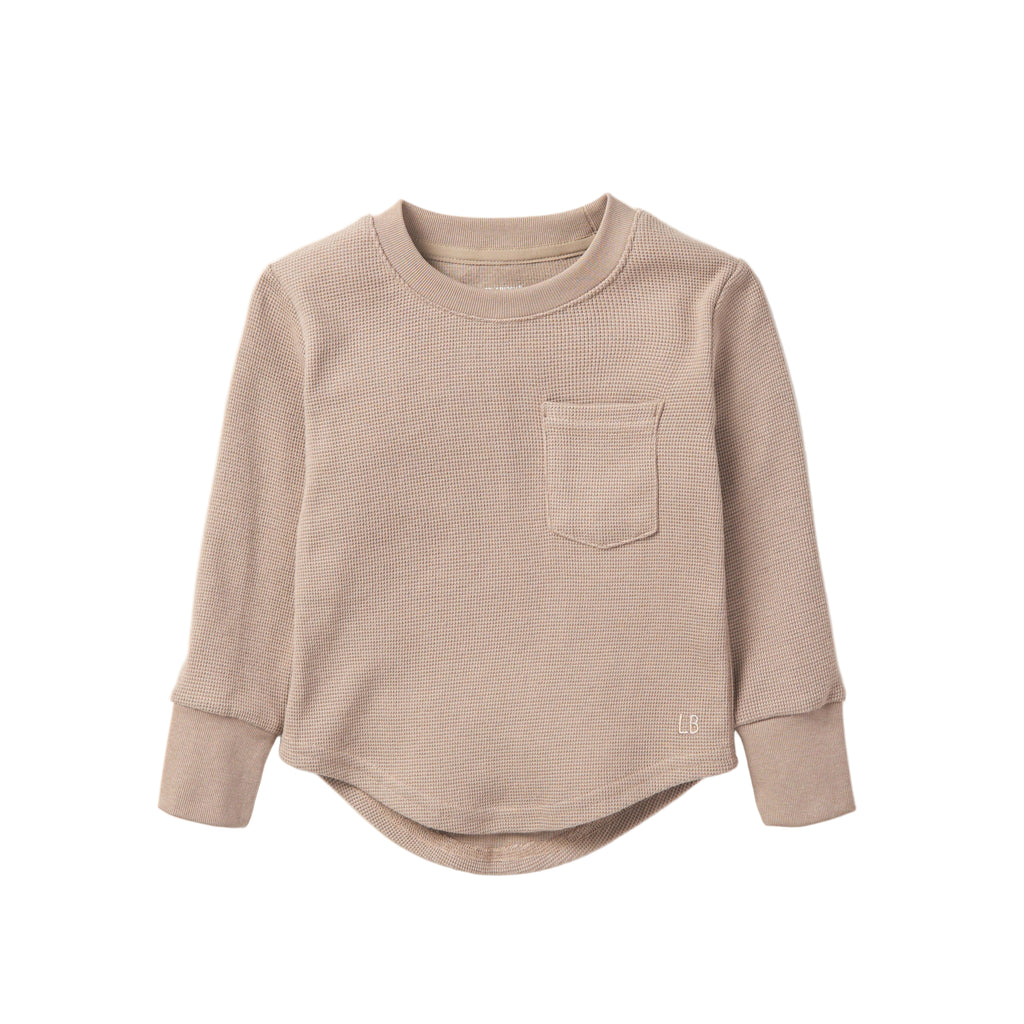 Little Bipsy Waffle Top - Mushroom – Basically Bows & Bowties