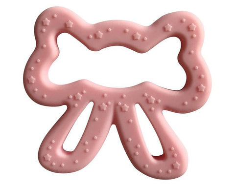 Little Teether Bow Silicone Teething Toy - Taffy