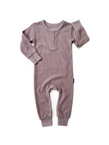 Little Bipsy Waffle Romper - Thistle, Little Bipsy Collection, cf-size-0-3-months, cf-size-3-6-months, cf-size-6-9-months, cf-type-romper, cf-vendor-little-bipsy-collection, Everyday Waffle, 