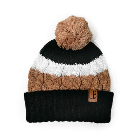 Little Bipsy Chunky Pom Beanie - Nutmeg, Little Bipsy Collection, Beanie, Beanie hat, Beanies, cf-size-large-2-5-years, cf-size-medium-8-months-2-5-years, cf-size-small-0-8-months, cf-type-be