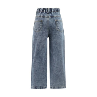 Lola and The Boys Crystal Stars Jeans Blue denim jeans on a white background