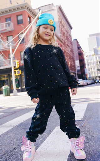 Lola and The Boys Rainbow Sparkle Track Set - Black