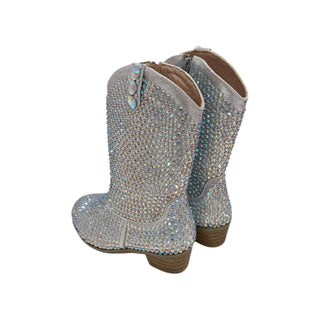 Lola & the Boys, Lola and The Boys Silver Crystal Cowgirl Boots - Basically Bows & Bowties