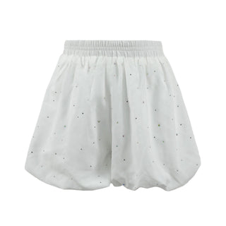 Lola and The Boys Sparkle Bubble Skort - White