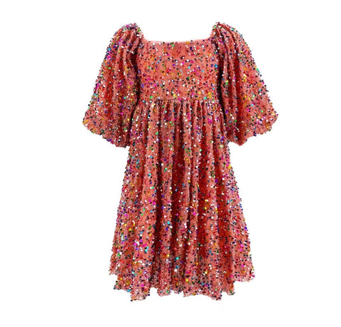 Lola and The Boys Strawberry Birthday Cake Sequin Dress, Lola & the Boys, cf-size-10-runs-big, cf-type-dress, cf-vendor-lola-&-the-boys, Dress, Dresses, Dresses for Girls, Fall 2023, little g