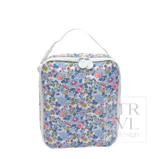 TRVL Designs Lunch Box Insulated Lunch Bag - Bridgehampton Floral
Floral patterned pouch with a white strap on a white background