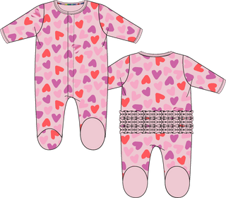 Magnificent Baby, Magnetic Be Mine Modal Magnetic Footie - Basically Bows & Bowties