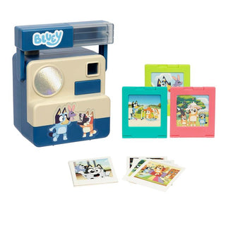Bluey™ Role-Play Instant Camera Toy
Toy camera set with photos and packaging on a white background