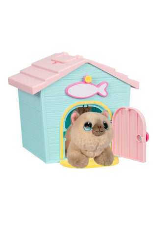 Little Live Pets™ Kitty’s Home Minis with Buildable House
Toy doghouse with a fluffy toy dog inside on a white background