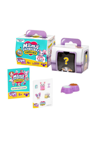 Little Live Pets™ Mama Surprise Families Adoption Pack with 2-4 Babies
Mama Surprise toy packaging with colorful boxes and a purple lid on a white background