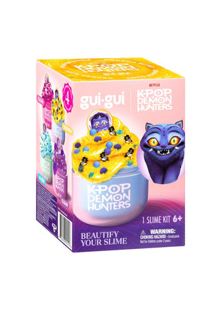 Gui Gui™ x K-Pop Demon Hunters slime kit by License 2 Play, featuring colorful slime and collectibles in a playful design.