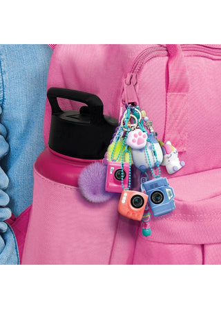 Photo Creator Mini Camera for Kids
Colorful keychain with various charms attached to a pink bag.