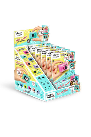 Photo Creator Mini Camera for Kids
Display of Photo Creator Mini Cam toy packaging on a white background