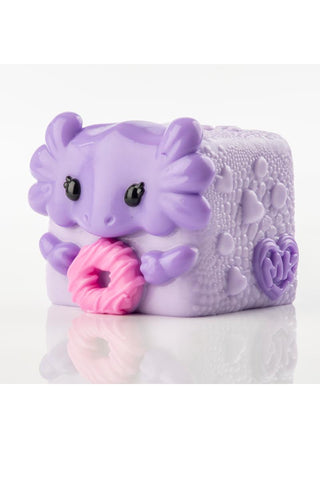 MushyKinz OG Premium Taba Squishy Collectible
Purple cat-shaped soap with a pink donut on a white background