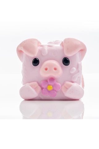 MushyKinz OG Premium Taba Squishy Collectible
Pink piggy bank with a flower on a white background