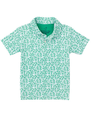 Properly Tied Boys Range Polo shirt in navy with white accents, featuring a classic collar and embroidered logo.