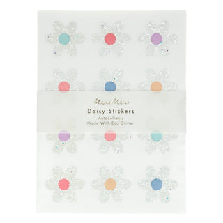 Meri Meri Glitter Daisy Stickers (x 8 sheets)