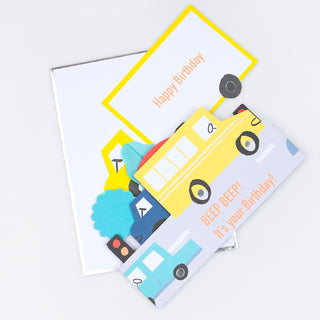 Meri Meri Transport Concertina Birthday Card