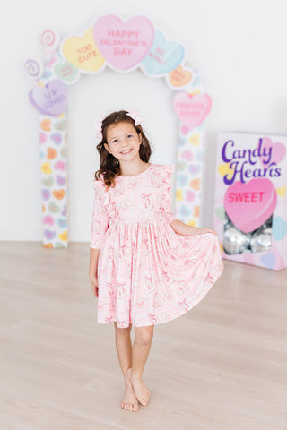 Mila & Rose 3/4 Sleeve Ruffle Twirl Dress - Howdy