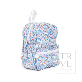 TRVL Designs Mini Backer - Bridgehampton Floral
Floral patterned backpack on a white background with 'TRVL design' branding.