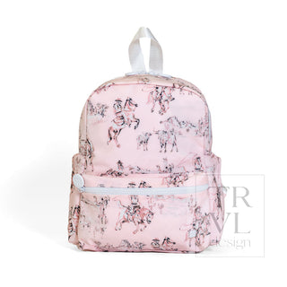 TRVL Designs Mini Backer - Cowgirl Toile
Pink backpack with horse print on a white background