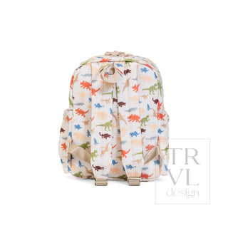 TRVL Designs Mini Backer - Dino Roar
Backpack with dinosaur pattern on a white background