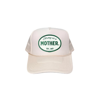 Vintage Mother Patch Hat in sand color from Mother Hats, showcasing a classic, casual hat with patch detail.